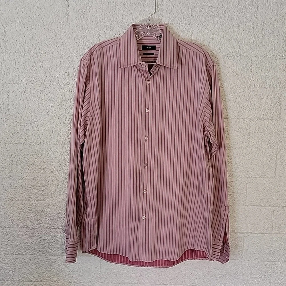BOSS Hugo Boss Regular Fit 16 1/2 34/35 Striped Dress Shirt